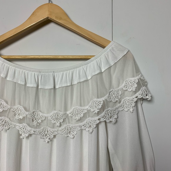 Off-Shoulder White Shirt - Picture 10 of 12